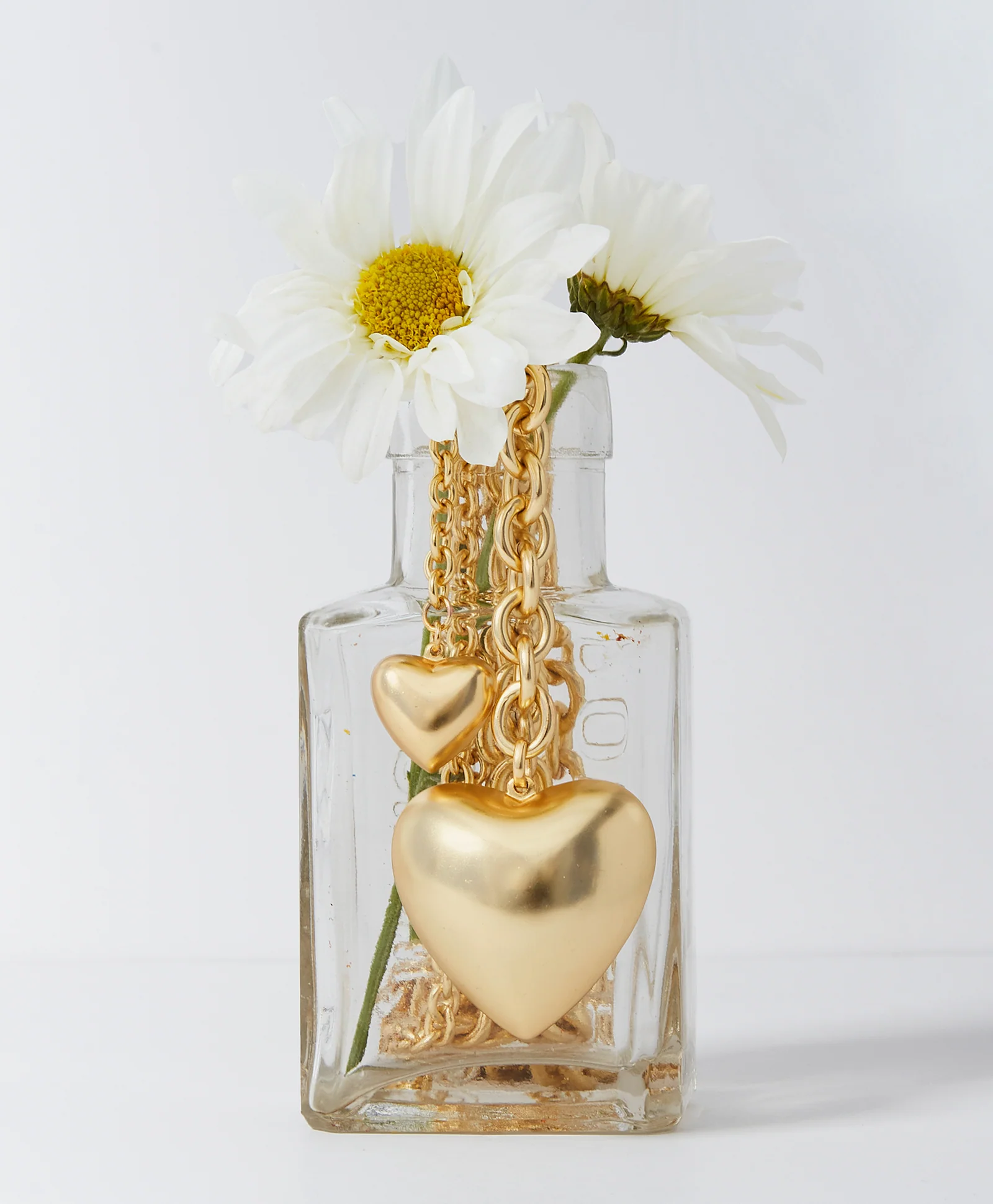 The Mini Puffy Heart Necklace in Gold - Image 6