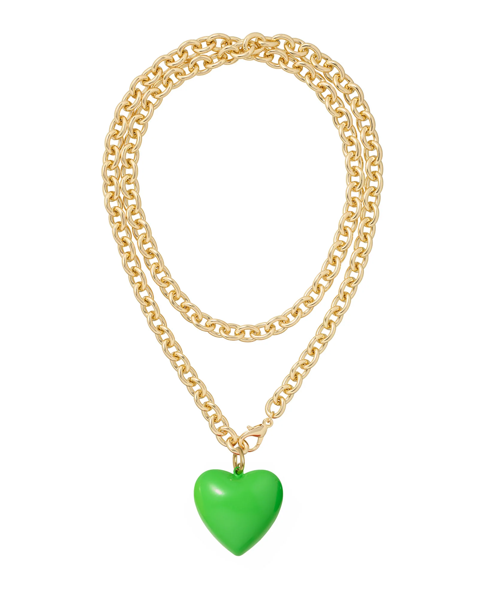 The Big Puffy Heart Charm Necklace