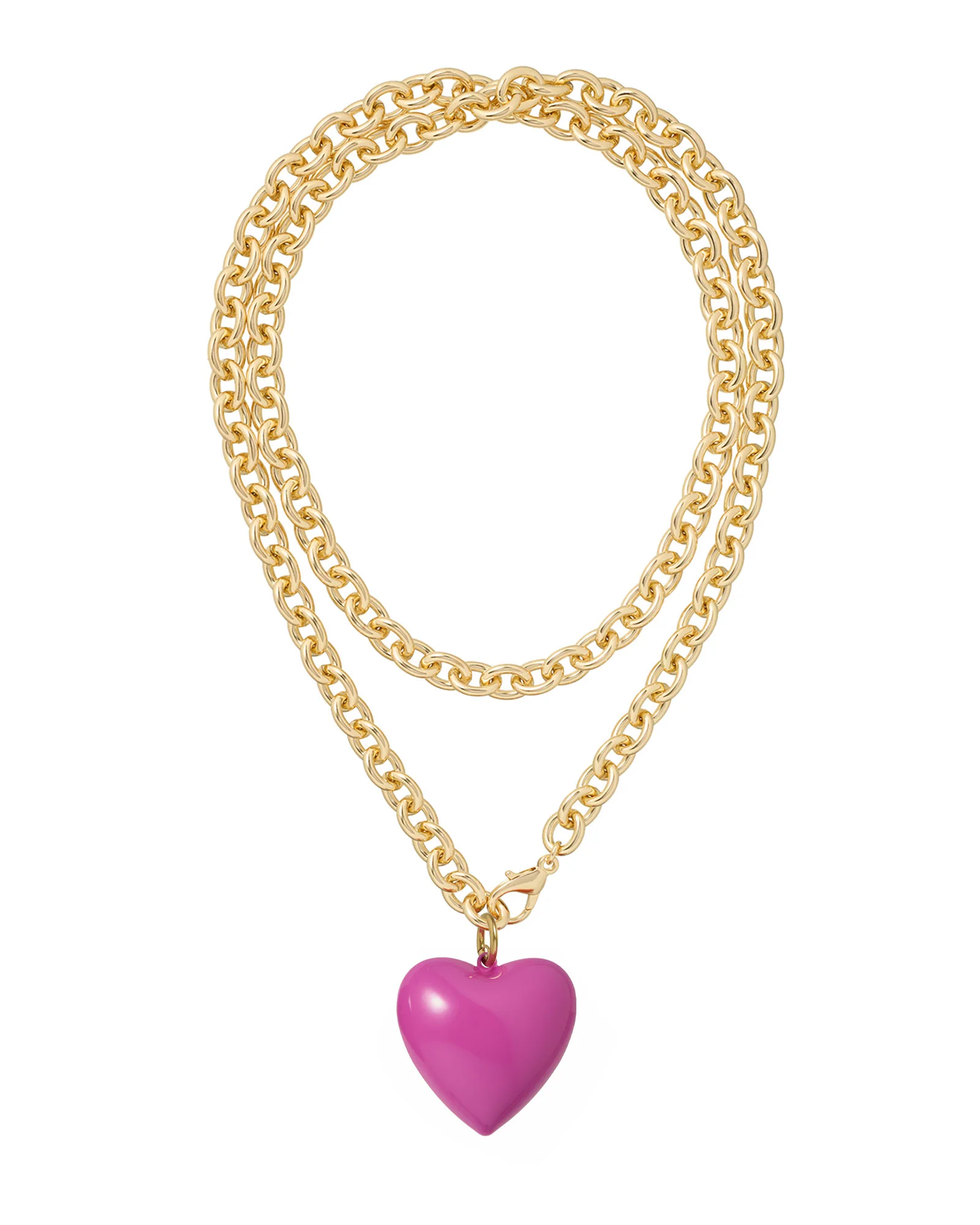 The Big Puffy Heart Charm Necklace