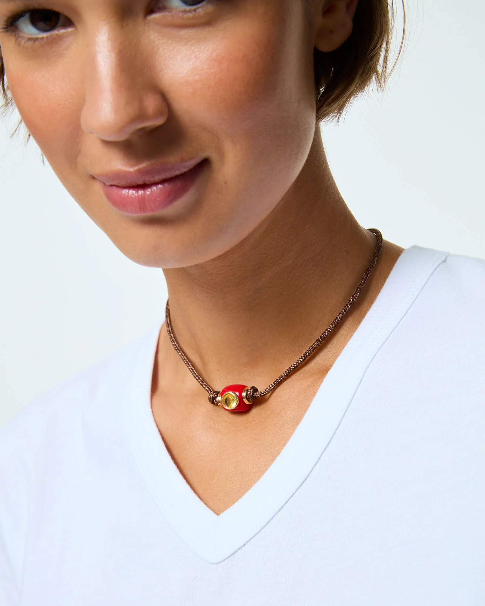 The Coral Tube Cord Necklace - Image 3