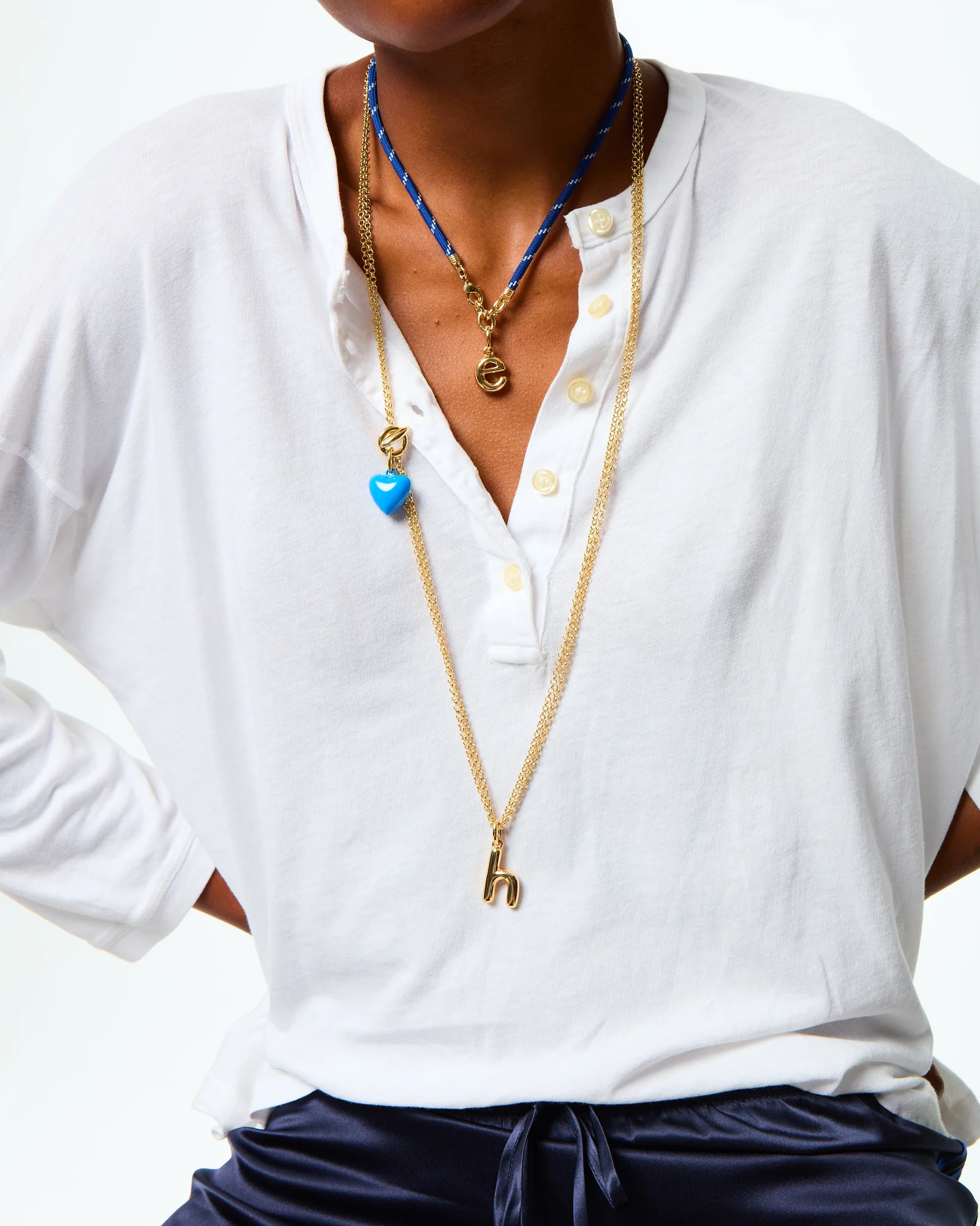 The Puffy Initial Necklace - Image 7