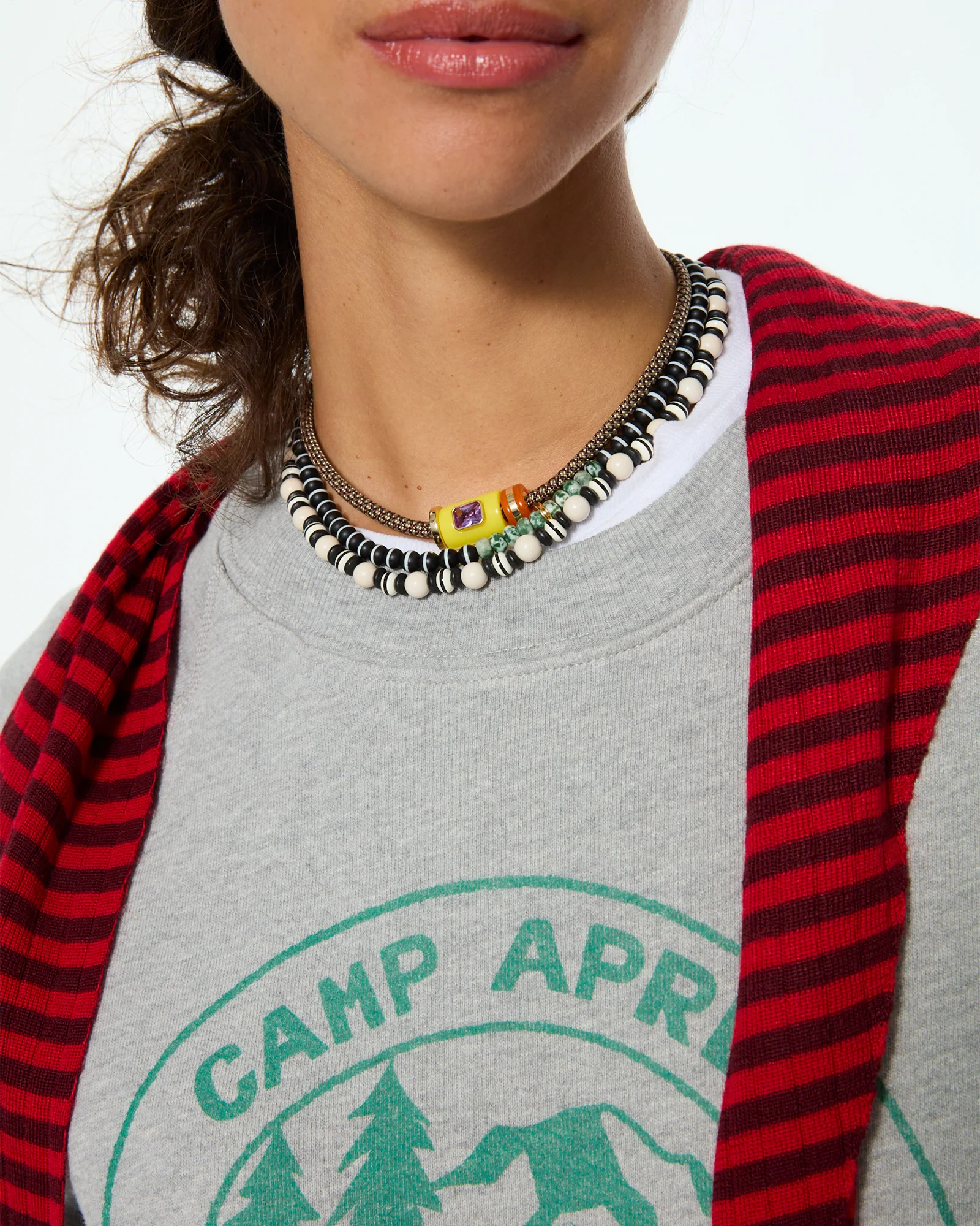 The Salt & Pepper Cylinder Necklace Set - Image 5