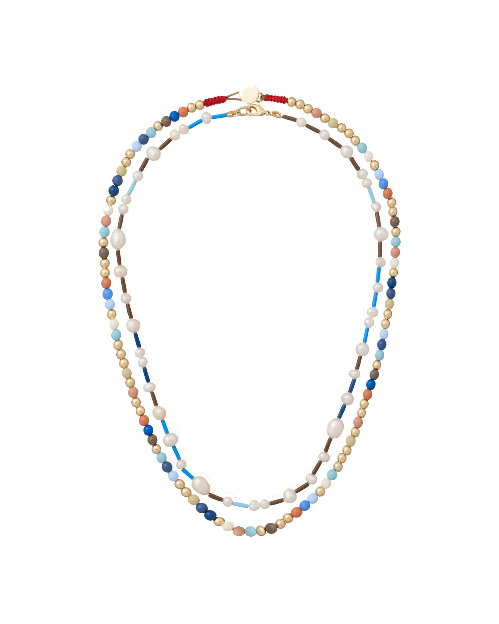 The Happy Baby Bead Necklace Duo in Denim - Image 8
