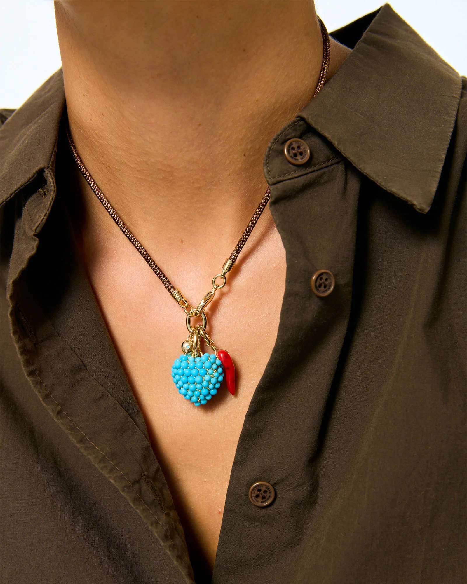 The Itsy Bitsy Happy Cord Charm Necklace - Image 3