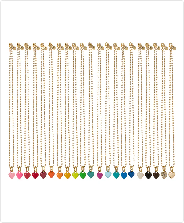 The Itsy Bitsy Puffy Heart Charm Necklace - Image 3