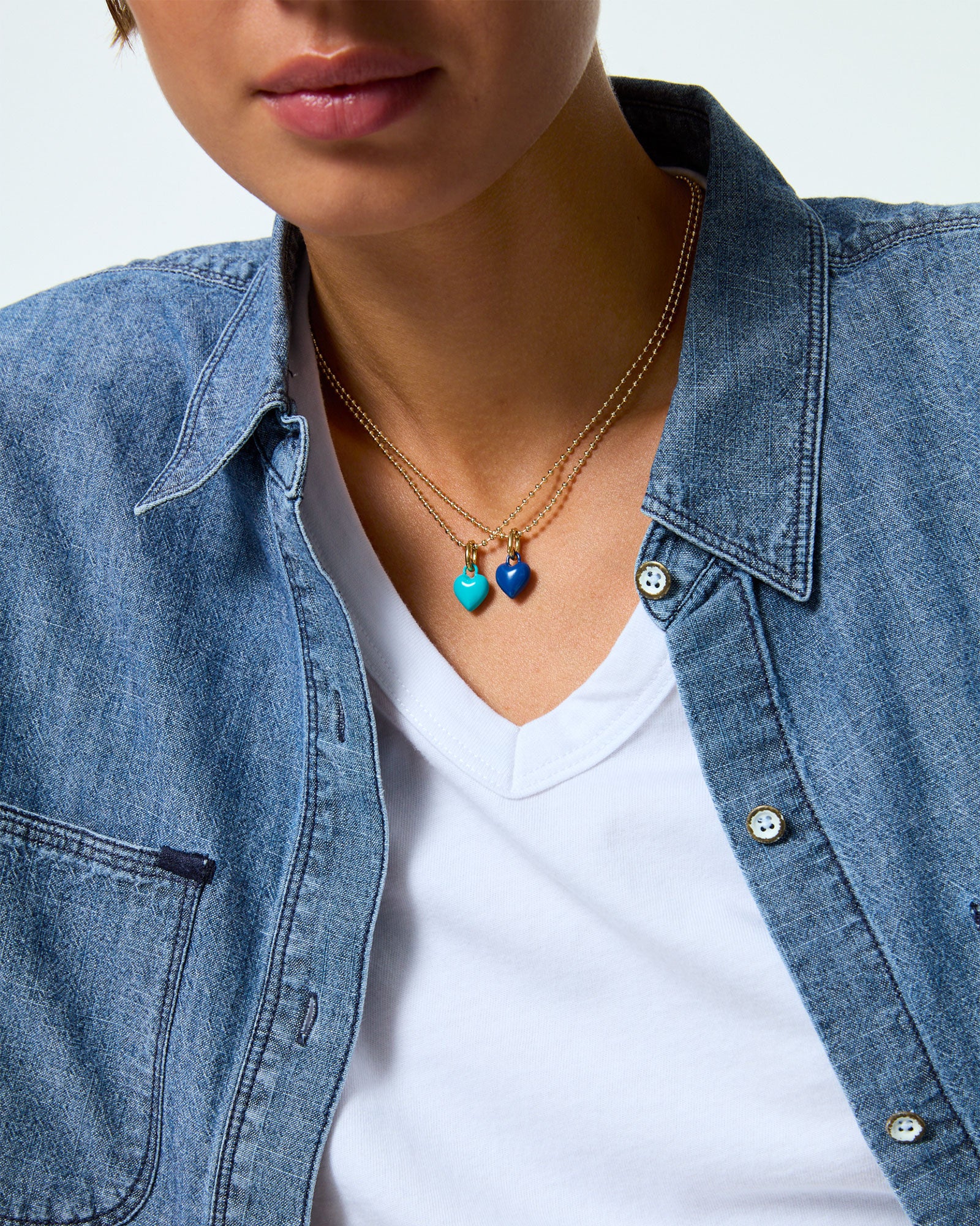The Itsy Bitsy Puffy Heart Charm Necklace - Image 5