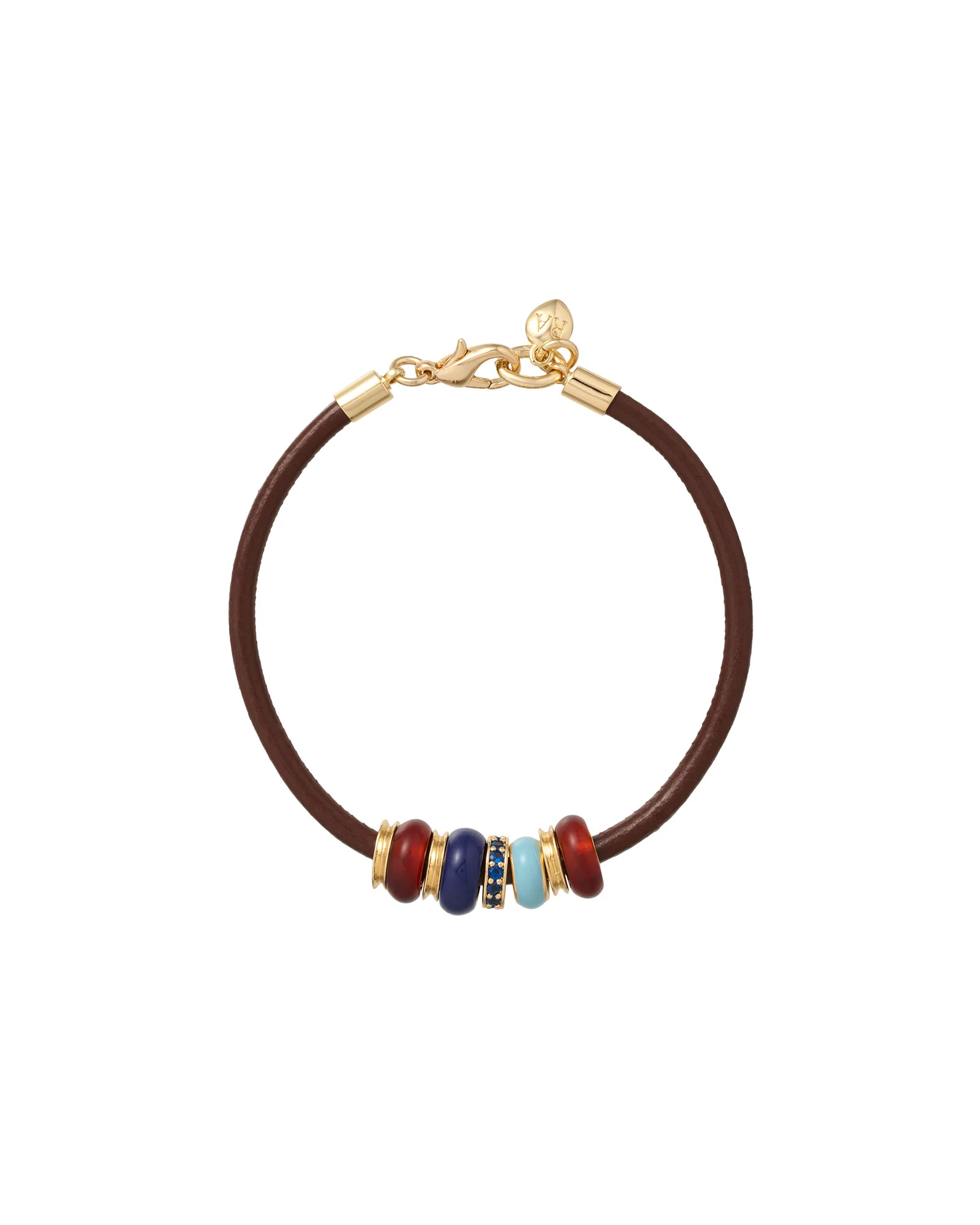 The Leather Stone Slider Bracelet