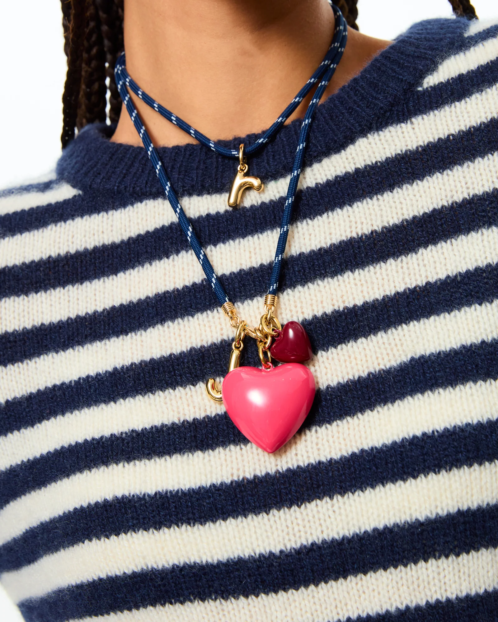 The Long Happy Cord Charm Necklace - Image 3