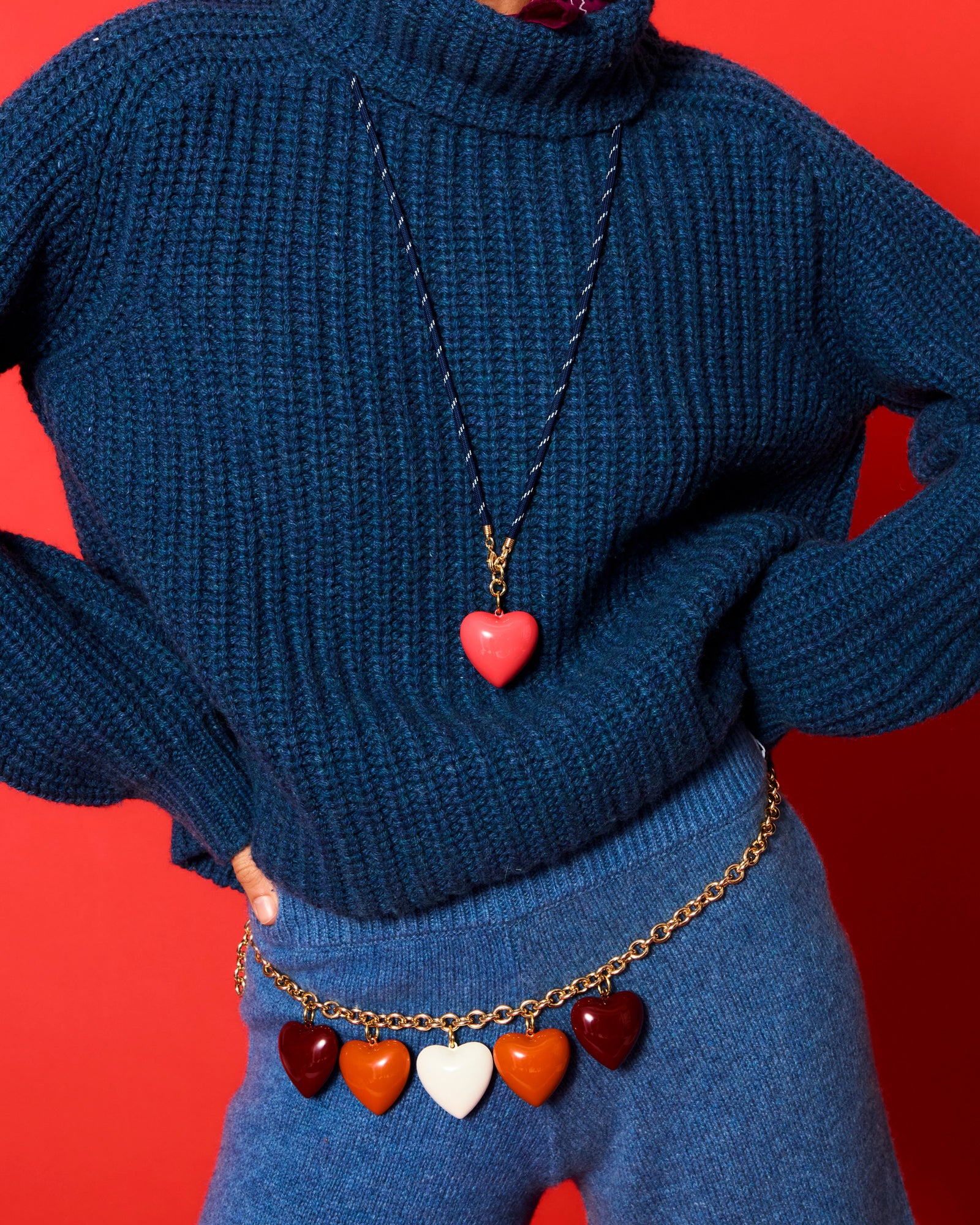The Long Happy Cord Charm Necklace - Image 5