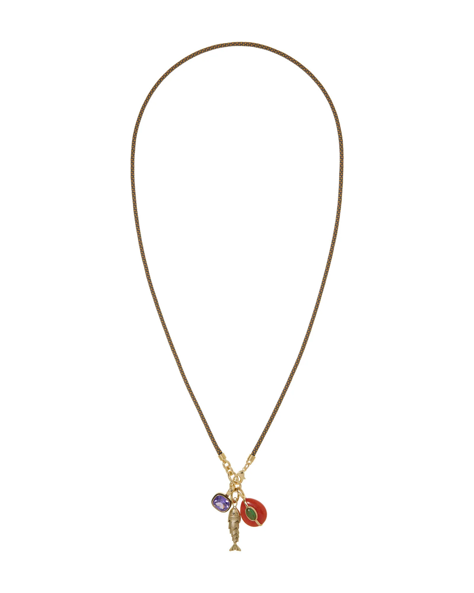 The Long Happy Cord Charm Necklace - Image 7
