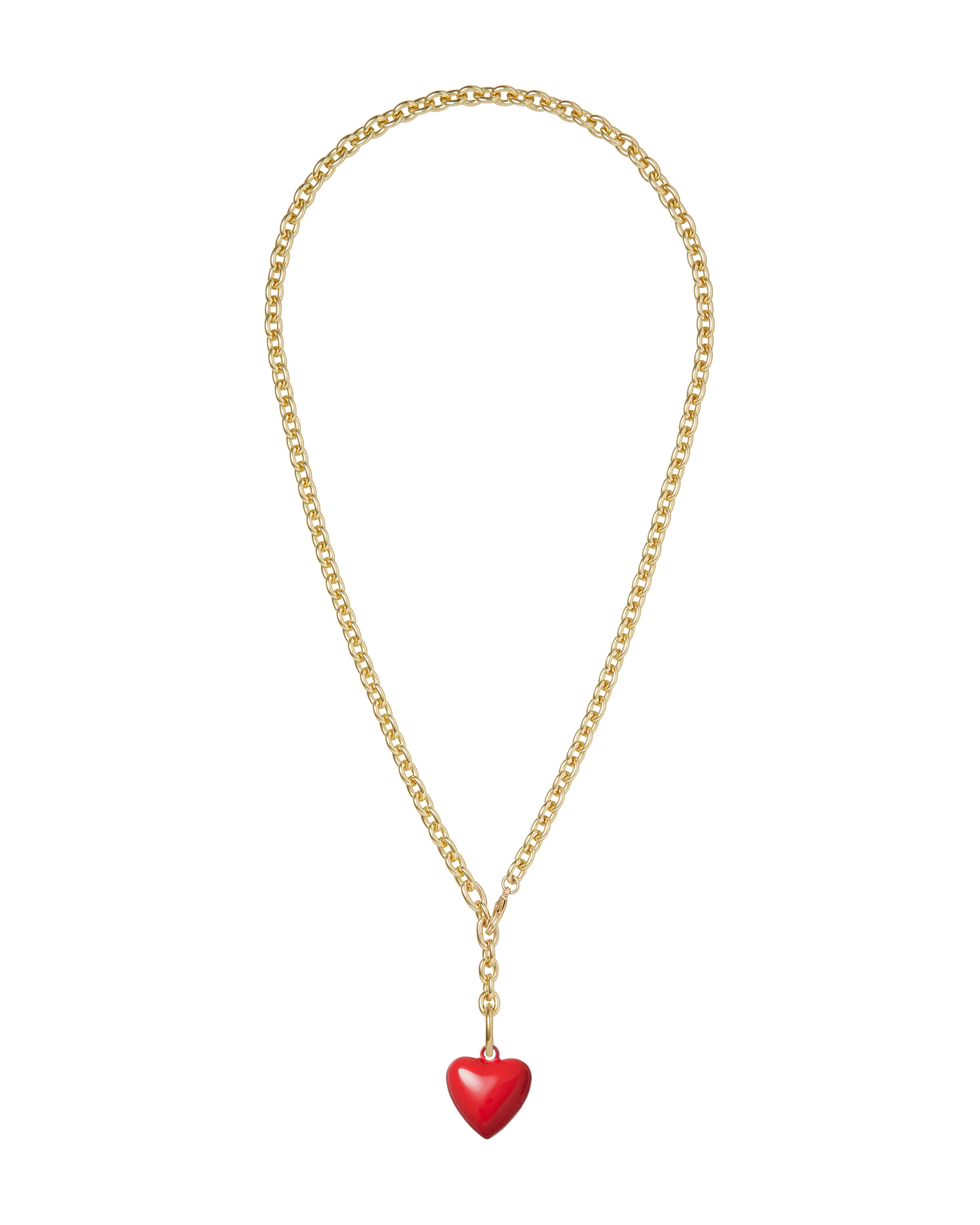 The Mini Puffy Heart Charm Necklace