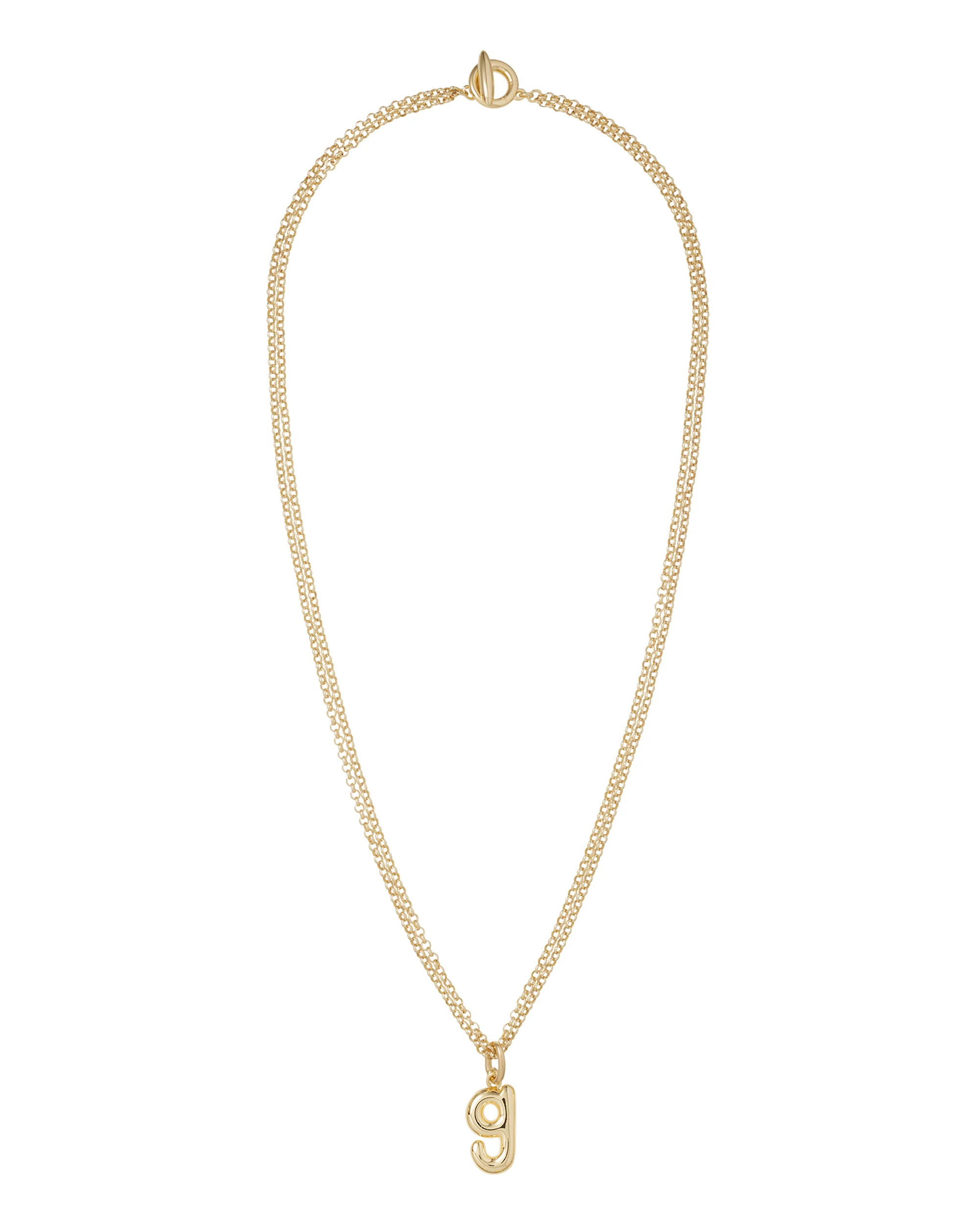 The Puffy Initial Necklace - Image 17
