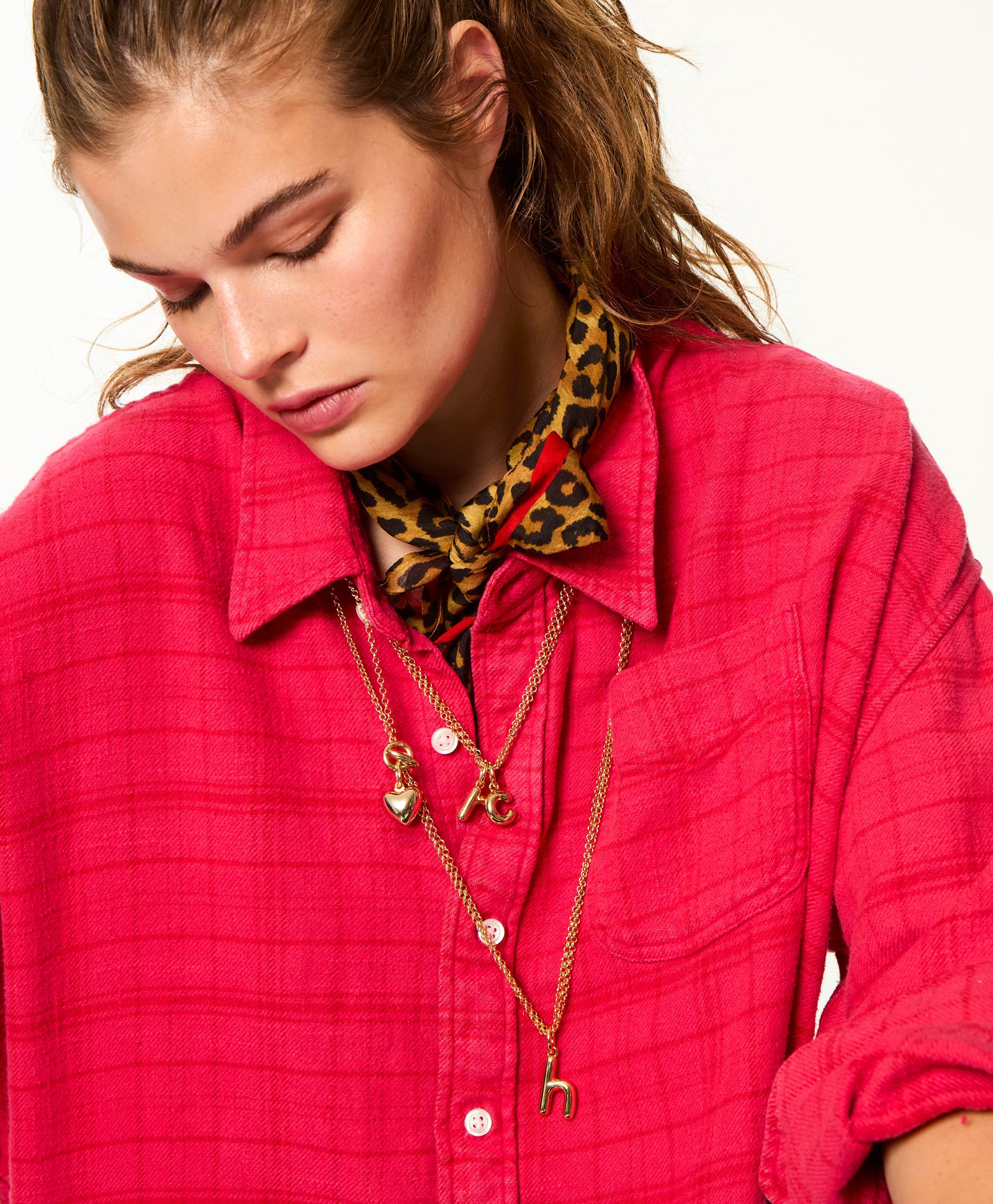 The Puffy Initial Necklace - Image 3