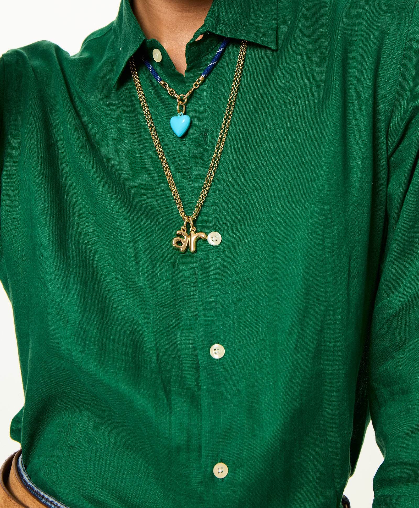 The Puffy Initial Necklace - Image 5