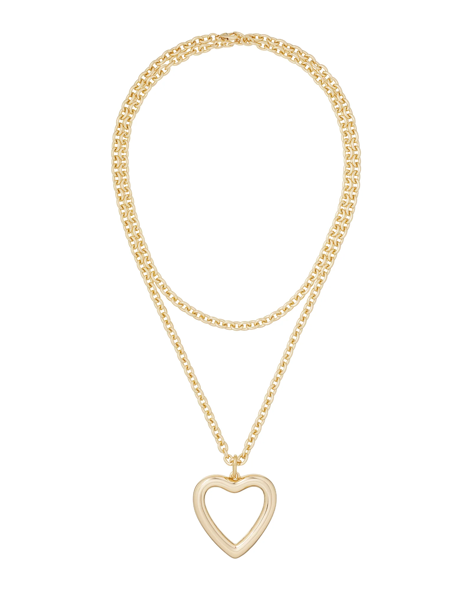 The Puffy Open Heart Necklace - Image 3