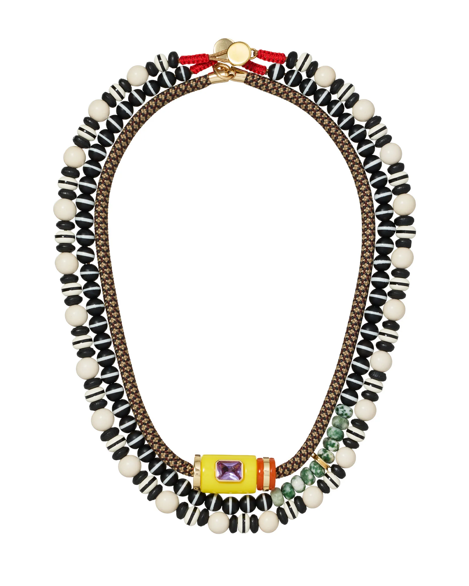 The Salt & Pepper Cylinder Necklace Set