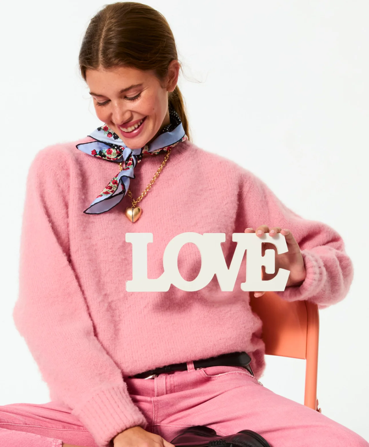 The Sapphire Stripe Puffy Heart Pendant - Image 3