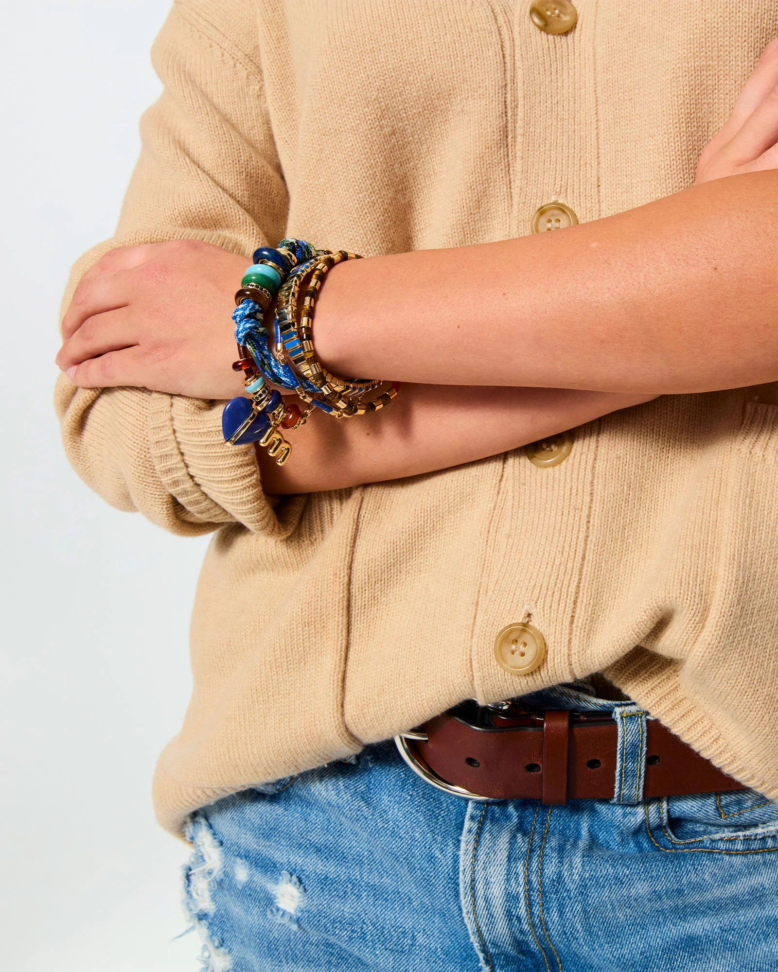 The Leather Stone Slider Bracelet - Image 4